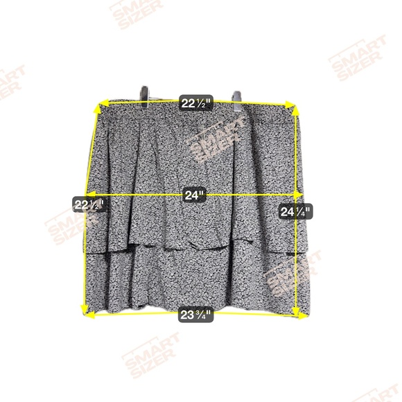 Madewell Women's Skirt- 26W Pull-On Tier Mini True Black Cream Ditzy Floral - Picture 7 of 7